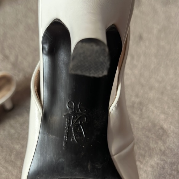 White Low Profile Heels - Picture 4 of 5